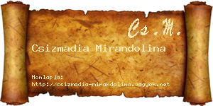 Csizmadia Mirandolina névjegykártya